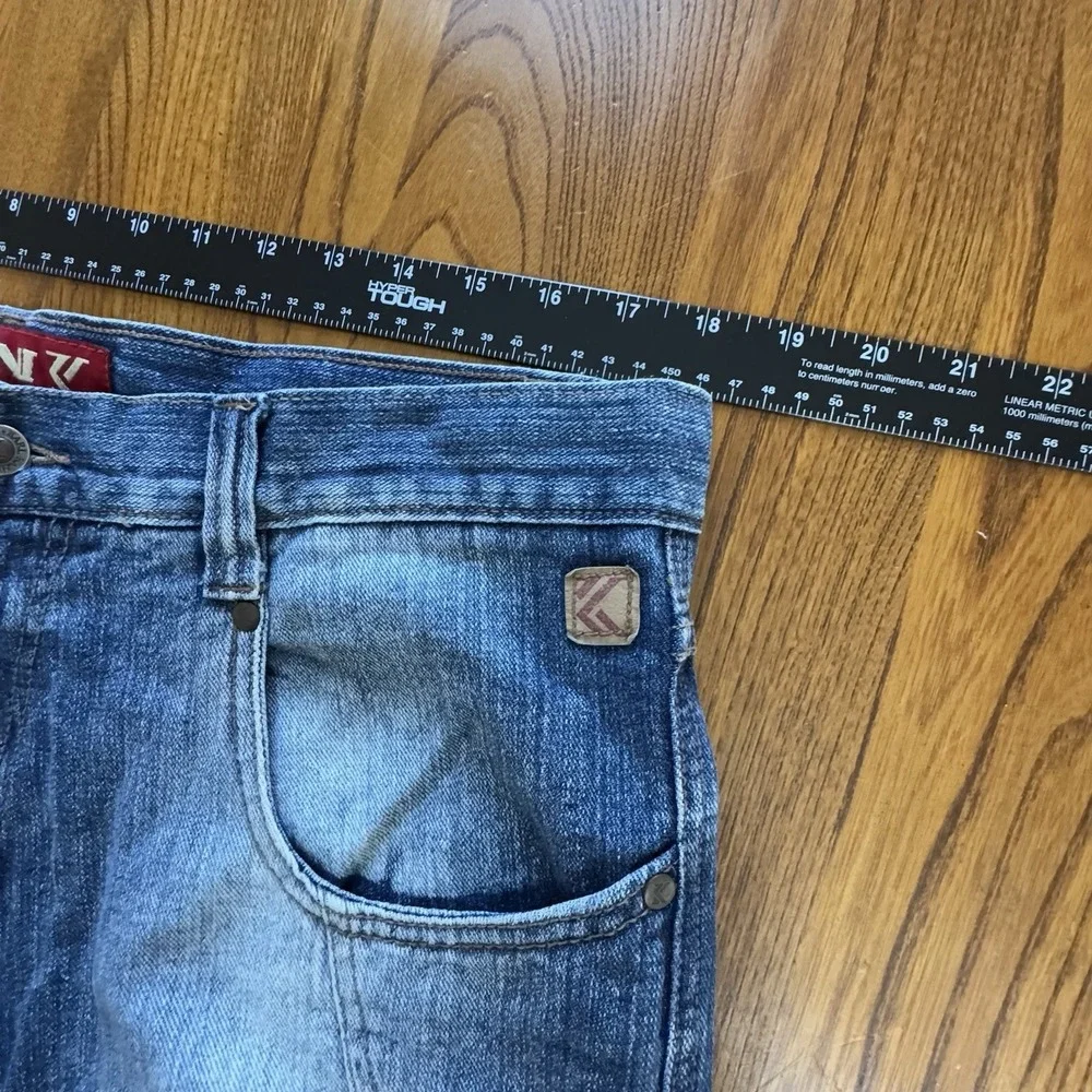 Vintage Y2K Karl Kani Blue Denim Skater Hip Hop Baggy Loose Jean Shorts Men's 36